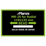Пластырь кордовый радиальный, 119х133 мм, 3 слоя, MR-25, MARUNI