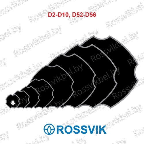 Пластырь диагональный, 430 мм, 8 слоев, ROSSVIK, D-54-8 купить оптом в Беларуси